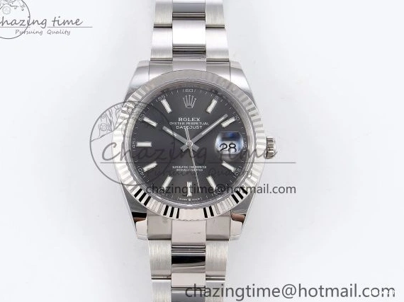 Best on DateJust 126334 41 C+F Oyster Steel 904L 1:1 Edition Dial VR3235 Bracelet SS Gray 1224